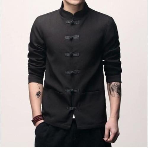 Hot Sale Jackets Men Fashion Business Leisure 2017 New Chinese Style Mens Best Top Comfortable Coat Male Stand Collar Size S-5XL