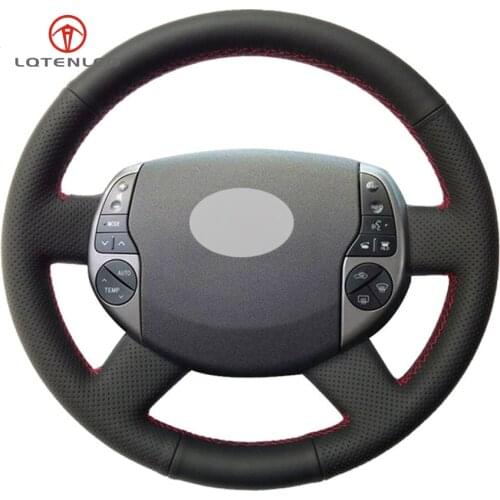 LQTENLEO Black Artificial Leather Hand-stitched Car Steering Wheel Cover for Toyota Prius 20(XW20) 2004-2009