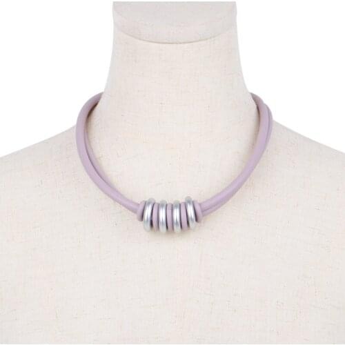 Punk Style Multi-Layer Chains Choker Necklace Trendy Metal Circle Pendant Necklace Womens Chic Clothes Decoration Boho Jewelry