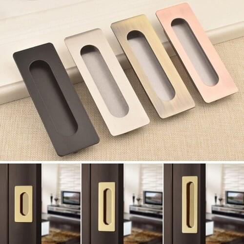 Invisible handle Pull Cabinet Cupboard Flush Hardware Set Wood Door Handle Furniture Handle Hardware Home decor Knobs
