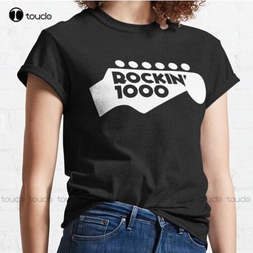 New Rockin'1000 White Logo Original Classic T-Shirt Cotton Tee Shirt S-5Xl T Shirt swim shirt women Unisex