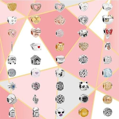 New Style 100% 925 Original Love And Arrow Love Surfing Guardian Paw Pattern Happy Birthday Cake Charm Female Cute Diy Gift