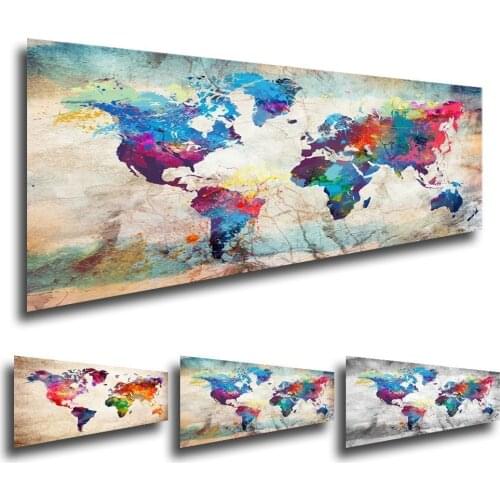 Full Square Diamond Painting World Map 5D DIY Diamond Embroidery Sale Landscape Mosaic Picture Of Rhinestone Home Decor