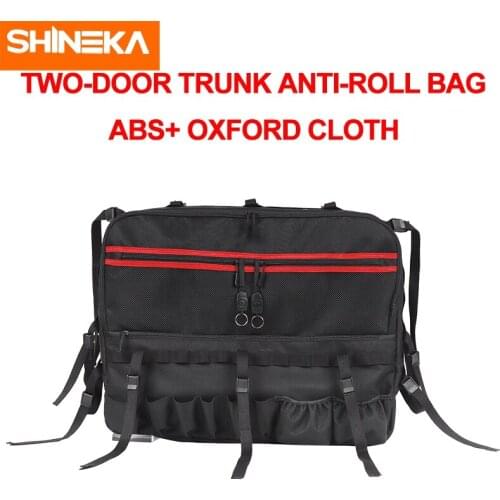 SHINEKA Stowing Tidying For Jeep Wrangler JK 2 Doors Car Trunk Anti-roll Storage Bag Organizers For Jeep Wrangler JK 2007-2017