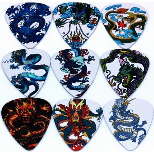 SOACH 10pcs Newest dragon Guitar Picks Thickness 0.71mm hot Chinese style guitar pick Guitar Accessories