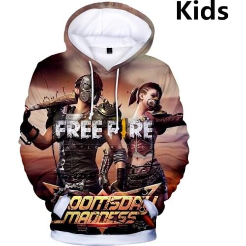 Fashion Adult Kids size 3D Hoodies Personality Free Fire Hoodies Printed Sweatshirt Free Fire Pullovers Mens Clothes Oversized