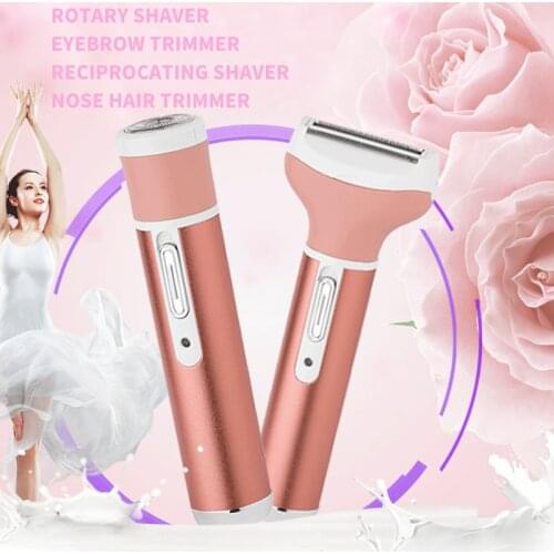 4 In 1 Women Face Facial Body Hair Removal Lady Shaver Epilator Female Shaving Electric Trimmer Razor For Eyebrow Nose