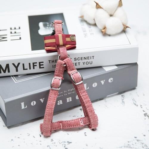 2020 High Quality Mesh Seaming Satin Pet Dog Leashes and Harness Colorful Set Outdoor