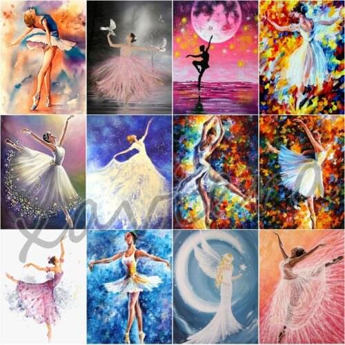 Xaviera Full Square/round Drill Diamond Painting Dancer Ballet Cross Stitch 5D Diy Rhinestone Mosaic Embroidery Handmade Gifts