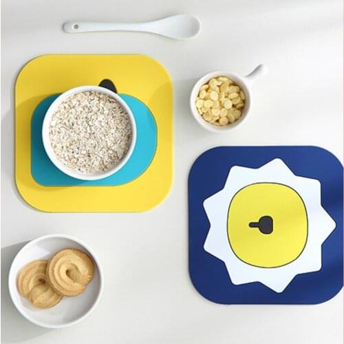1 Pcs Silicone Dining Table Placemat Coaster Bowl Pad Home Kitchen Accessories Mat Cup Bar Mug Cartoon Animal Insulation Pads