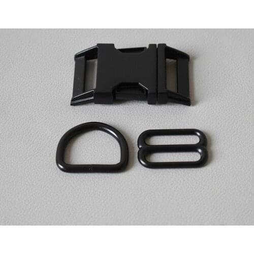 100 Suit 25mm (Metal Buckle+8 Buckle+D Ring/Set) Adjuster SliderWebbing Golden Metal Slider Adjustable Buckle Loops DIY