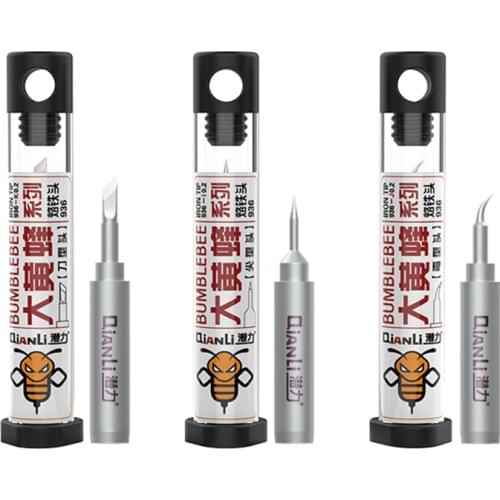 3pcs/Set Qianli Bumblebee 936 Universal Soldering Iron Tip with K J I Models Durable Non-leaded Welding Tip