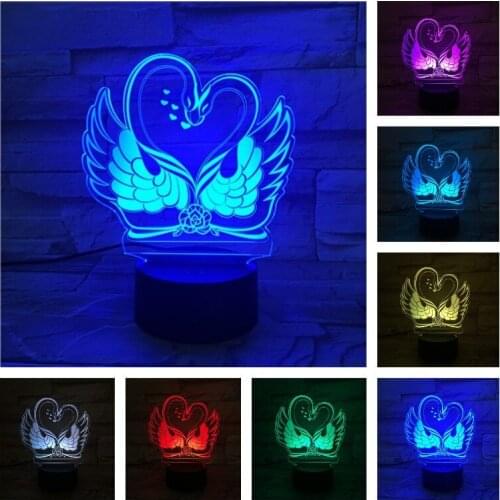 Nighdn 3d Lamp Childrens Night Light Valentines Day Gifts Love Proposal Atmosphere Lamp Led Lights for Decoration Bedroom