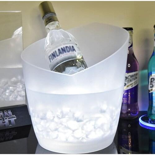 5L 4 Color Waterproof Plastic LED Ice Bucket Bar Nightclub Light Up Champagne Whiskey Beer Bucket Bars Night Party Dropshipping