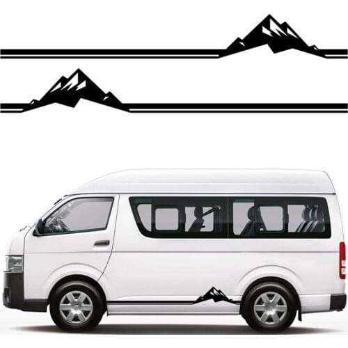 Car Stickers Body Sticker Decals Stripes Mountains Car Side Door Body Vinyl Film Stickers Universal Car Accessories