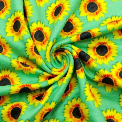 David accessories 50*150cm Flower 4 Ways Stretch Double Brushed Poly knit Fabric For Sewing DIY Clothes Quilting,c13937