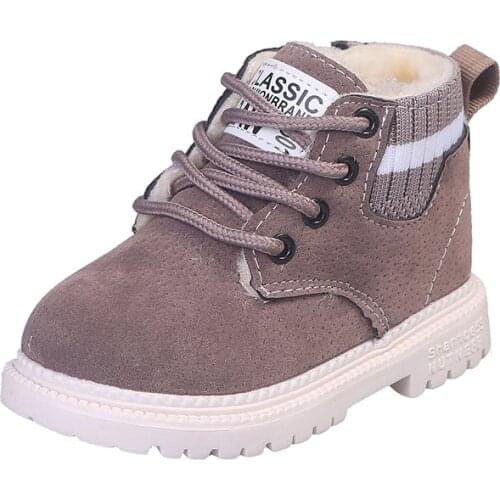 Kids Martin Boots Girls Baby Rubber Snow Boots Children Fashion Casual Toddler Boys Winter Warm Shoes