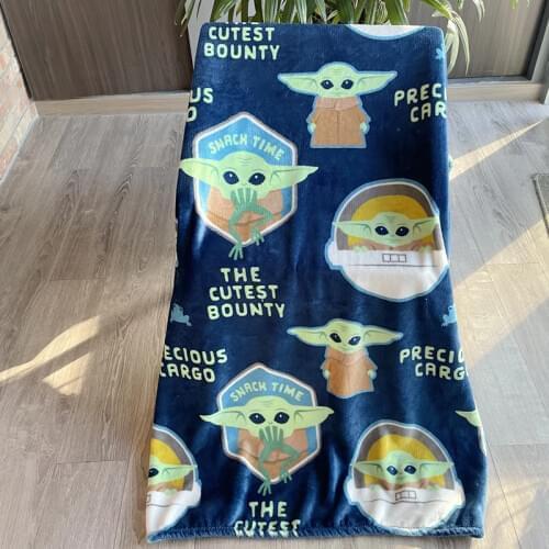 Disney Baby Yoda Coral Fleece Blanket Cartoon The Lion King Superhero Spiderman Children Kid Birthday Gift Decor Crib Flat Sheet