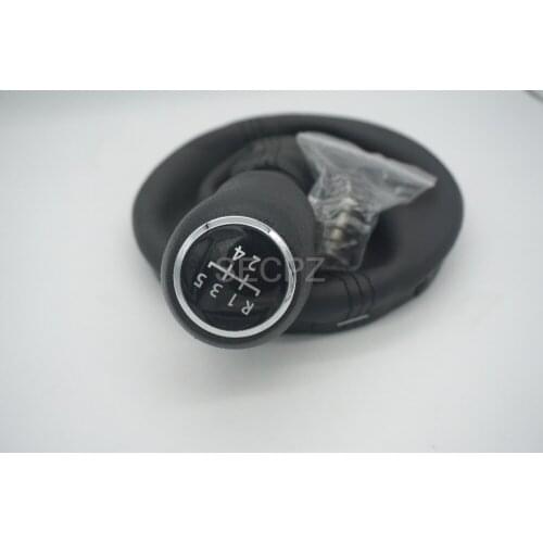 DZ Black Leather Boot 5 Gear Car Gear Shift Knob for VW Transporter T5 T6 MKV MKVI (03-11)