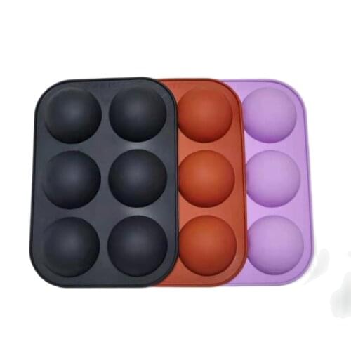 6 holes Chocolate Sphere Mold Half Ball Mold Hemisphere Shape Silicone Chocolate Cake Mousse Dessert Baking Pastry Bakeware