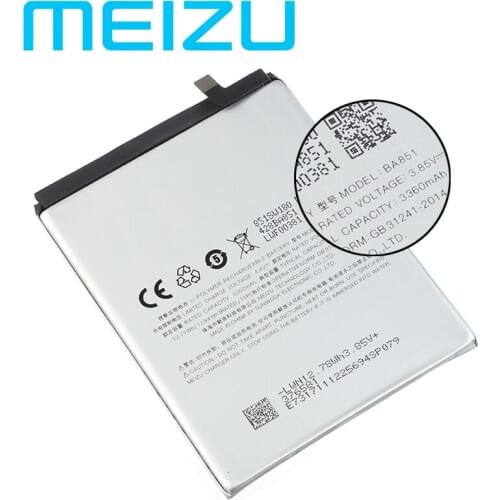 Meizu 100% Original 3360mAh BA851 Battery For Meizu Meilan E3 Smartphone Latest Production High Quality Battery+Tracking Number