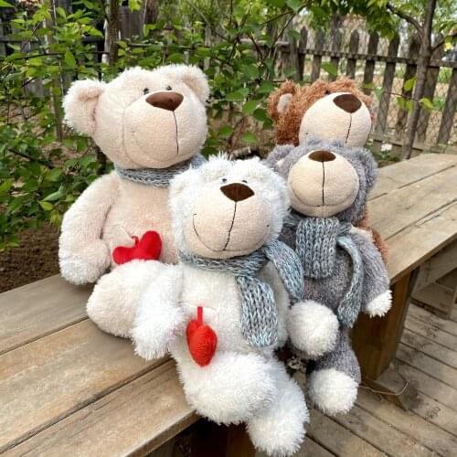 35-45cm Colors Teddy Bear Sacrf Stuffed Plush Soft Doll Animals Toy Girls Baby Kids Birthday Gift