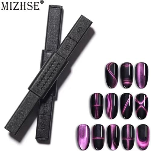 MIZHSE Magnetic 5D Cat Eye UV Gel Nail Polish Magnet Laser Nail Art Varnish Strong Magnet 12 Styles UV Gel Nail Art Lacquer