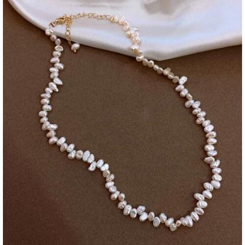 New Favorite Pearl Necklace Korean Hot Selling Fashion Jewelry Natural Irregular Freshwater Pearl Elegant Student Women Jewelry