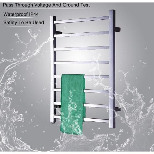 New Design Electric Heated Towel Warmer Rack Square Tube Towel dryer Heater Popular Type Heated Towel Rails TW-SQ8