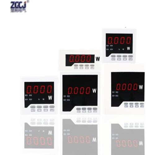 Single phase watt meter with 4-20mA 0-10V 0-20mA 0-5V out active power meter AC450V 5A power transmitter Watt signal transducer