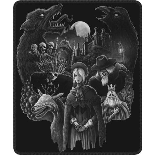 Bloodborne Skull Cool Mouse Pad Dark Souls Non-Slip Mouse Mats Natural Rubber Office Home Deco Mat