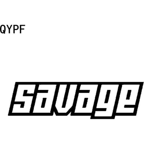 QYPF 18cm*4.9cm Fashion SAVAGE Graphical Vinyl Decor Car Sticker Decal Black Silver C15-1571