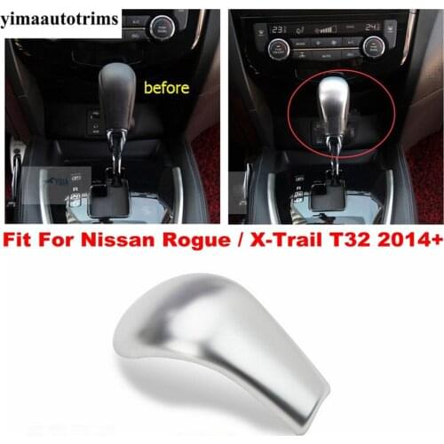 Gear Shift Shifter Knob Gear Head Handle Matte Accessories Cover Trim For Nissan Rogue X-Trail X Trail T32 2014 - 2020