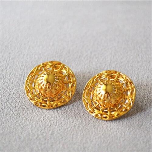 3D Carved Hollow Weaving Medieval Style Dishweed Willow Sun Hat Stud Earrings