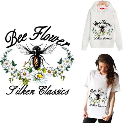 Cute Animals Flower Bee Patch DIY Washable Thermal Patches Clothes T-shirt Sticker Iron on Applique Transfert Thermocollants