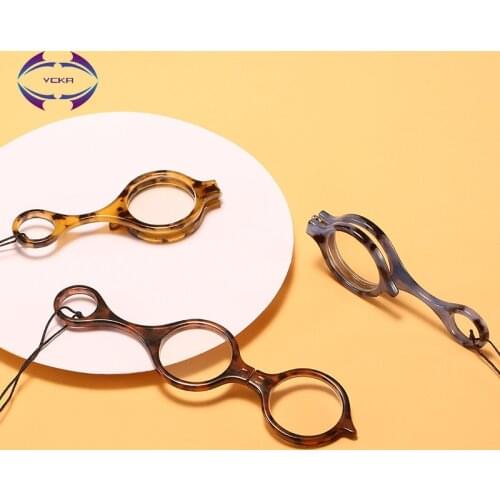 VCKA Folding Reading Glasses 2021 New Nose Clip Portable Mini Mens Eyewear High Quality Women Men Glass Frame +1.00 to +4.00