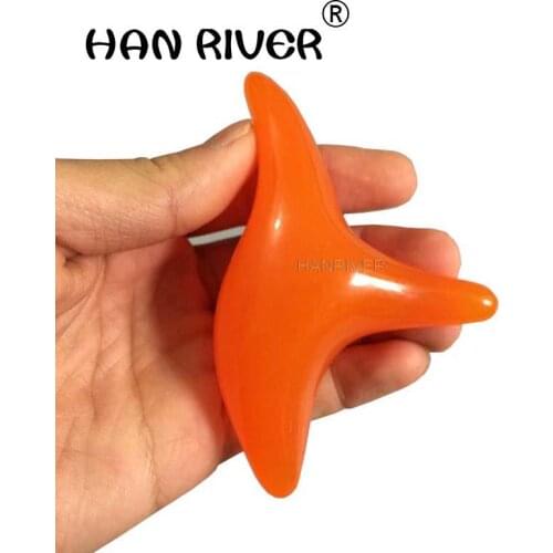 Resin beeswax triangular foot massage device triangular point stick amber trigeminal nerve massage meridian manual massage tool