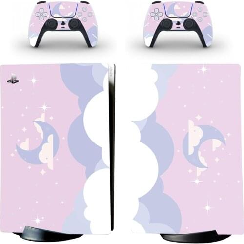 Starry Sky PS5 Digital Edition Skin Sticker Decal Cover for PlayStation 5 Console and Controllers PS5 Skin Sticker Decal Vinyl