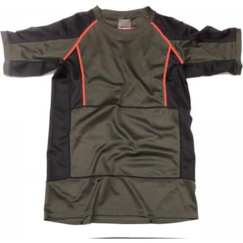 Thermal vest tshirt microfiber breathable half sleeves elastic sports sweat