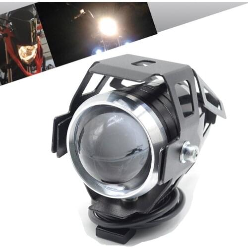Universal 125W Motorcycle LED Headlight 3000LMW chip U5 Motorbike Driving Spotlight Street Fog Spot Head Light Lamp accessories