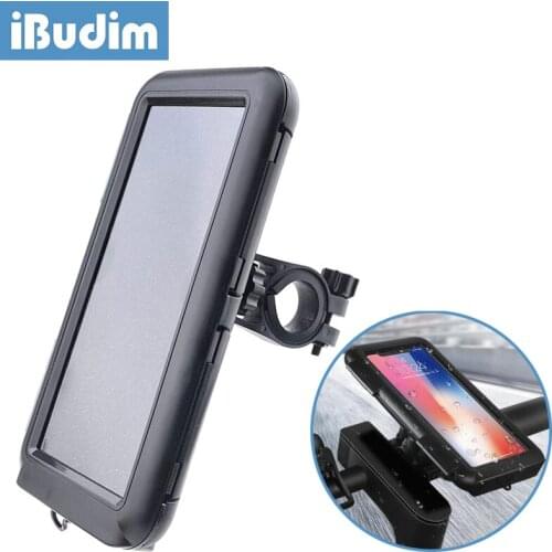 IBudim Waterproof Bicycle Phone Holder Stand Universal Bike Motorcycle Handlebar Phone Support Mount Cycling Accessories Bracket