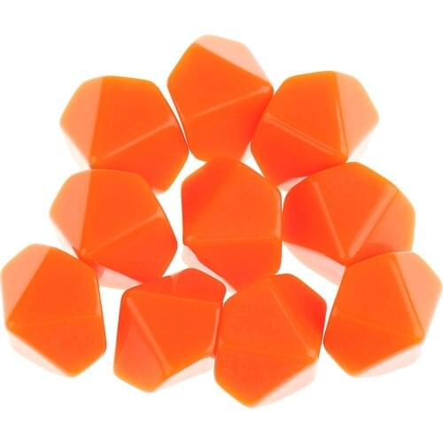 10 Pieces 10-sided Blank Dice D10 Die DIY Table Card Game Props