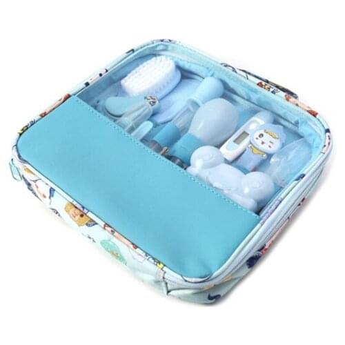 13pcs/Set Newborn Baby Kids Nail Hair Health Care Thermometer Grooming Brush Kit
