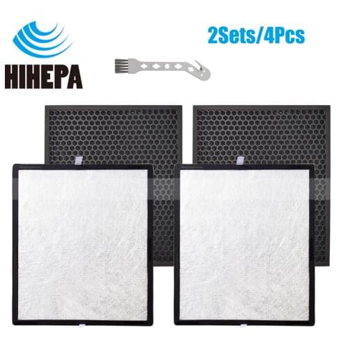 2 Sets Activated Carbon & HEPA filters for Levoit LV-PUR131 Air Purfier filter Part #LV-PUR131-RF