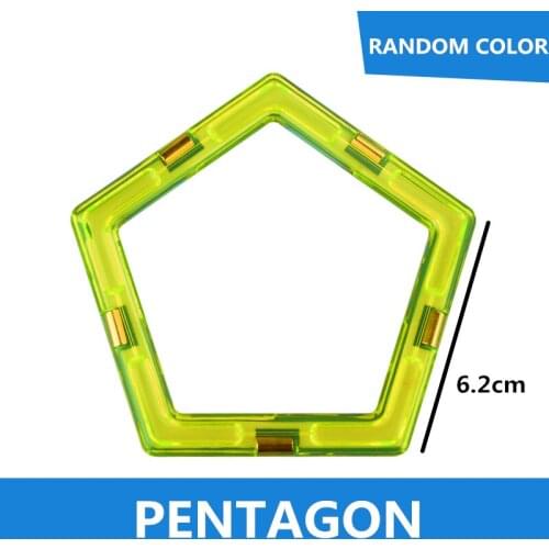 2Pcs/lot Pentagon Magnetic Toy Bricks and 3D Magnetic Building Blocks Matched Toy Bricks Kids Birthday Gifts Family School Fun