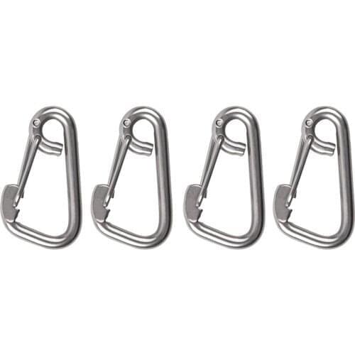 4pcs Stainless steel climbing Carabiner lock D-Ring automatic security lock Camping mountaineering lock buckle hanging equipment