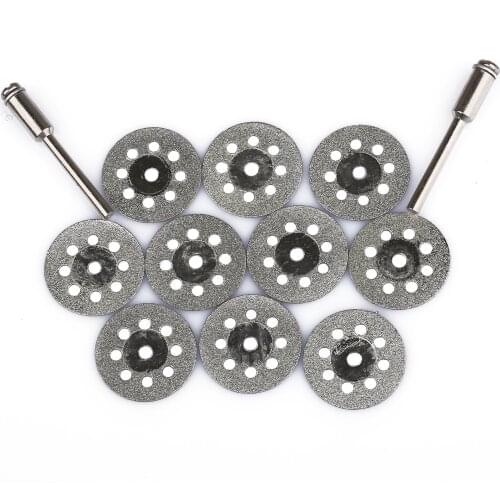 22mm 10pcs Dremel Diamond Cutting Disc For Dremel Rotary Tools Accessories with Mandrel