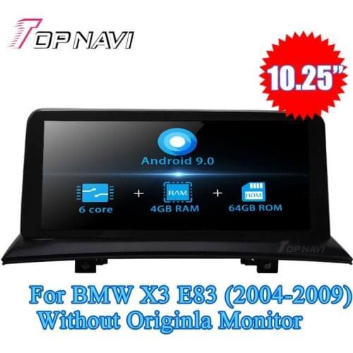 Topnavi Android 9.0 Car Auto Radio GPS Navigation For BMW X3 E83 (2004 2005 2006 2007 2008 2009) Double Din Player Audio NO DVD