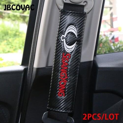 Car Styling Car Interior Accessories Auto Protect Seat Belt Covers For SsangYong Actyon Korando Kyron Musso Nomad Rexton Tivoli
