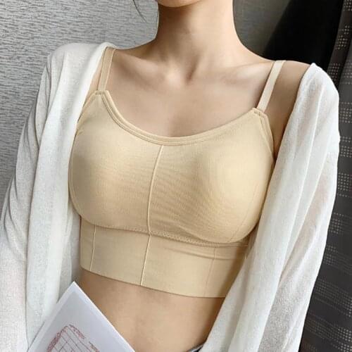 Fashion Selling Women Sexy Bralette Bra Deep V Tank Crop Top Bras Woman Removable Padded Underwear Push Up Wireless Lingerie